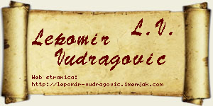 Lepomir Vudragović vizit kartica